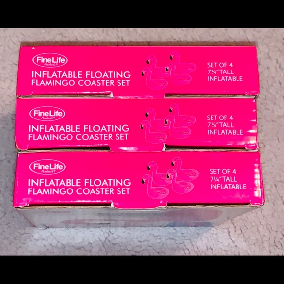 NWT set of 12 floating Flamingo coasters! - Picture 3 of 6